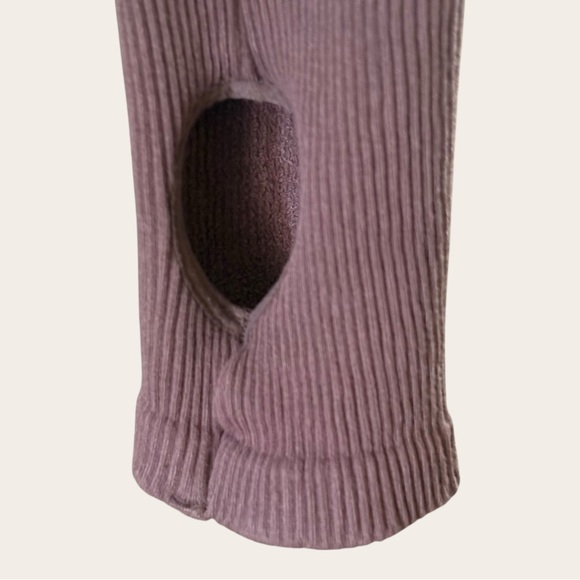 BALANCE ATHLETICA Infinity Vitality Wrap Ribbed Crop Top | Mauve Brown |  Medium - Picture 10 of 11